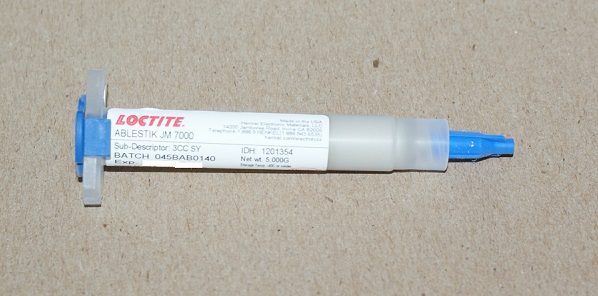 Ablebond JM7000 aka Ablestick JM7000 Loctite-Henkel, 3cc pre-mixed and frozen syringe. In stock. Ships today.